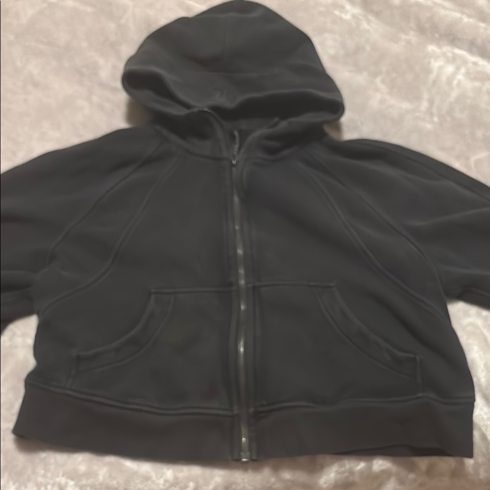 Lululemon scuba crop full zip hoodie black